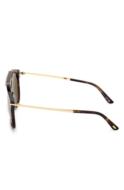 Tom Ford 58mm Navigator Sunglasses In Black