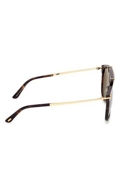 Tom Ford 58mm Navigator Sunglasses In Black