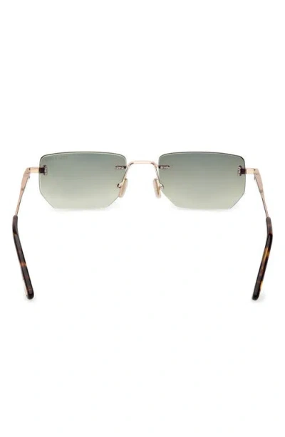 Tom Ford Ethan 53mm Geometric Sunglasses In Gold