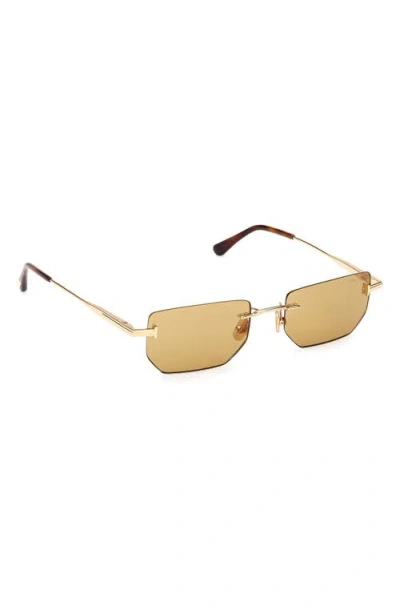 Tom Ford Ethan 53mm Geometric Sunglasses In Gold