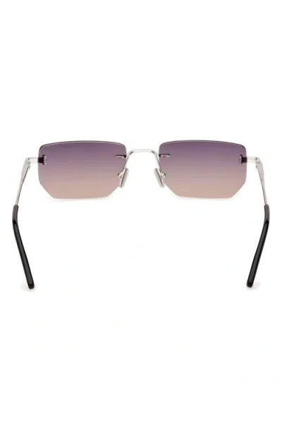 Tom Ford Ethan 53mm Geometric Sunglasses In Metallic