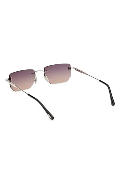 Tom Ford Ethan 53mm Geometric Sunglasses In Metallic