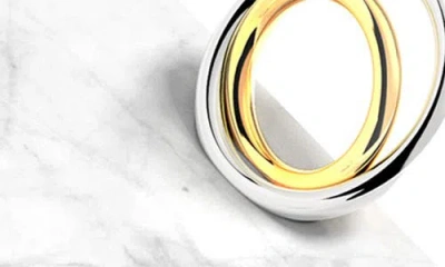 Anna New York Ring Cheese Board & Knife Set In White