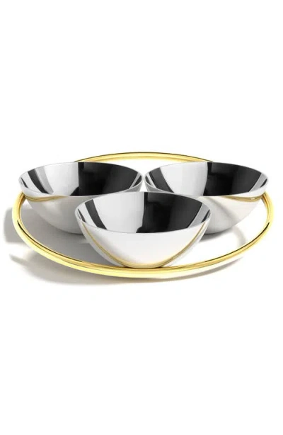 Anna New York Ring Conjoined Bowls In Silver