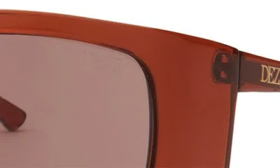 Dezi Slim Thique Wrap Sunglasses In Brown
