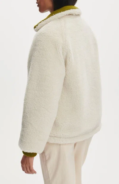 Varley Glover Reversible Fleece And Soft-twill Jacket In Green
