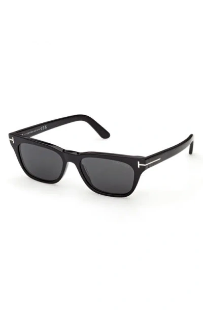 Tom Ford Penn 53mm Rectangular Sunglasses In Black