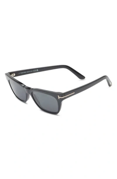 Tom Ford Penn 53mm Rectangular Sunglasses In Black