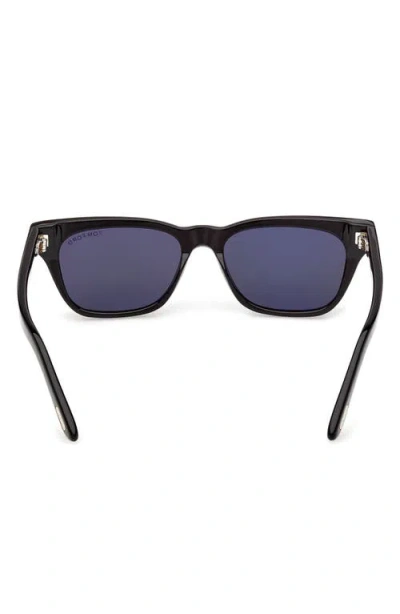 Tom Ford Penn 53mm Rectangular Sunglasses In Black