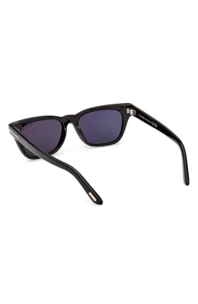 Tom Ford Penn 53mm Rectangular Sunglasses In Black
