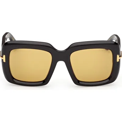 Tom Ford 53mm Square Sunglasses In Black
