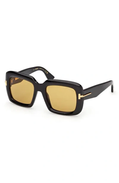 Tom Ford 53mm Square Sunglasses In Black