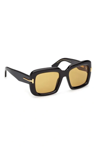 Tom Ford 53mm Square Sunglasses In Black
