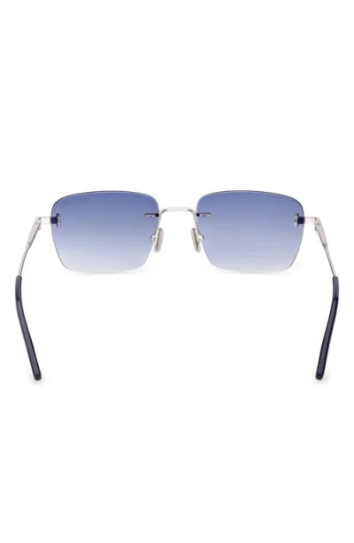 Tom Ford Jake 54mm Gradient Rectangular Sunglasses In Blue