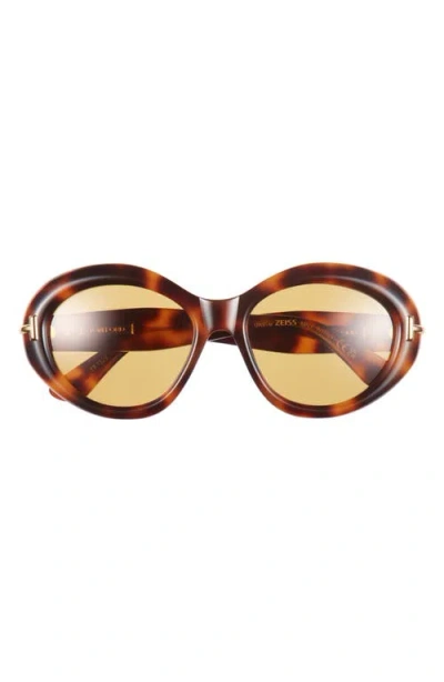 Tom Ford 55mm Oval Sunglasses In Multi