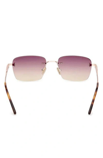 Tom Ford Jake 54mm Gradient Rectangular Sunglasses In Pink