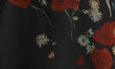 Khaite Merith Floral Sheer Handkerchief Hem Silk Organza Dress In Multi