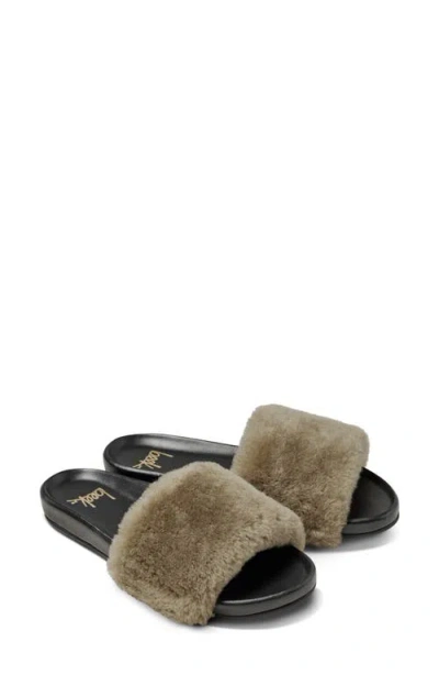 Beek Gallito Más Genuine Shearling Slide Sandal In Green