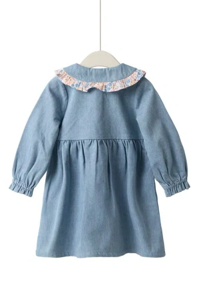 Jojo Maman Bébé Jojo Maman Bebe Kids' Unicorn Appliqué Dress In Blue