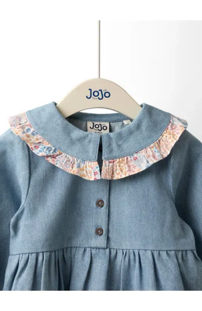 Jojo Maman Bébé Jojo Maman Bebe Kids' Unicorn Appliqué Dress In Blue