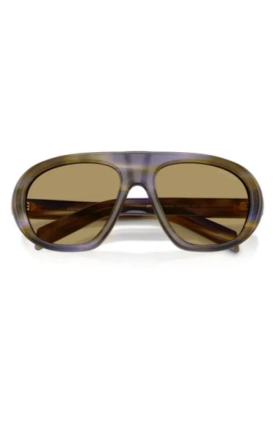 Prada Womens Brown Pr C05s Irregular-frame Acetate Sunglasses In Brown