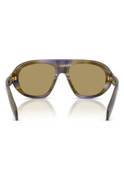 Prada Womens Brown Pr C05s Irregular-frame Acetate Sunglasses In Brown