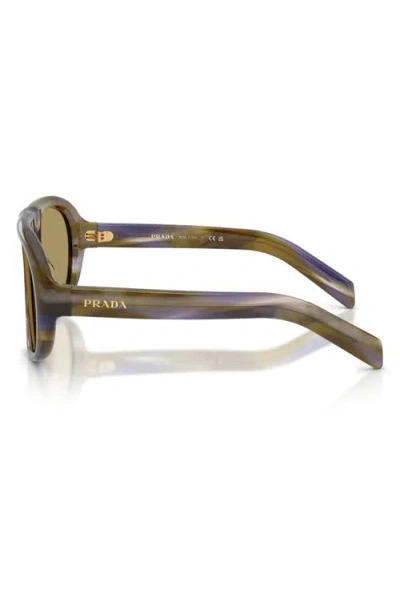 Prada Womens Brown Pr C05s Irregular-frame Acetate Sunglasses In Brown