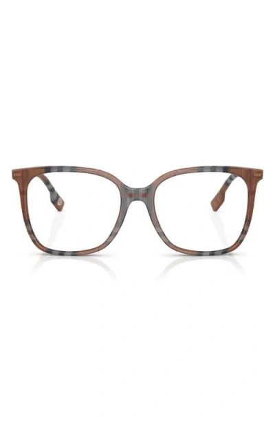 Burberry 54mm Square Optical Glasses In Brown