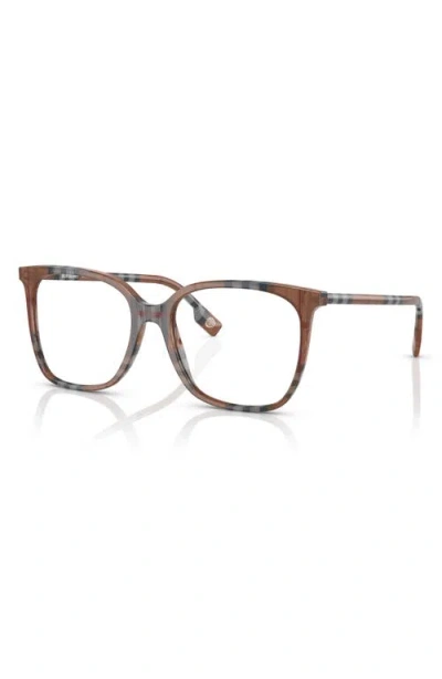 Burberry 54mm Square Optical Glasses In Brown