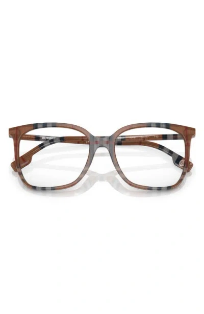 Burberry 54mm Square Optical Glasses In Brown