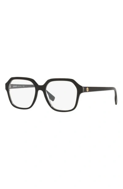 Burberry 54mm Square Optical Glasses In Black