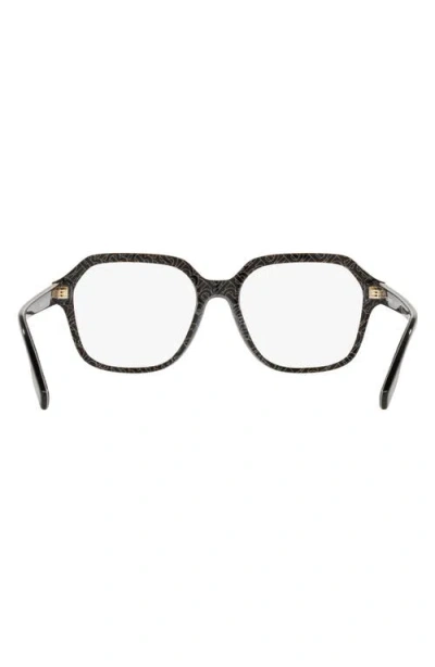 Burberry 54mm Square Optical Glasses In Black