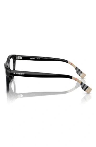Burberry 47mm Rectangular Optical Glasses In Black