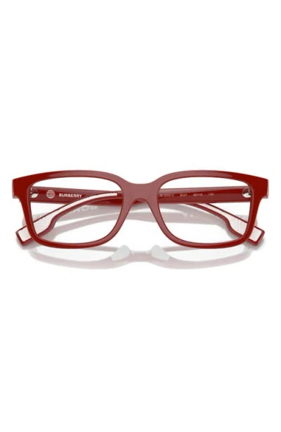 Burberry 50mm Rectangular Optical Glasses In Red