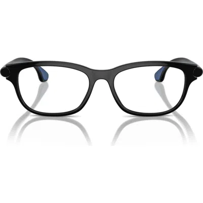 Burberry 47mm Rectangular Optical Glasses In Black