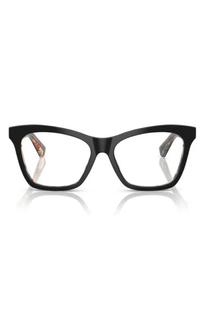 Burberry 52mm Cat Eye Optical Glasses In Black