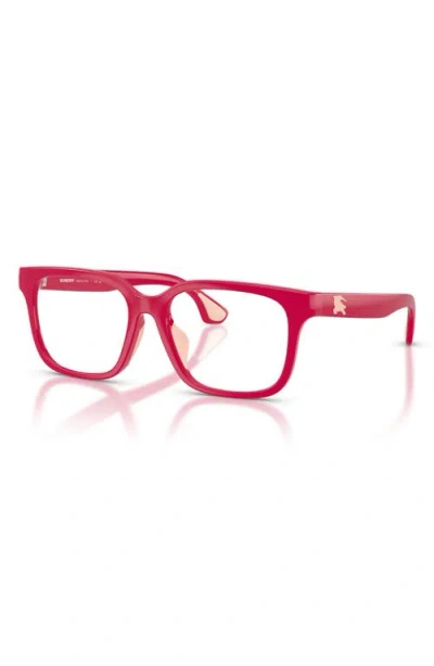 Burberry 49mm Rectangular Optical Glasses In Red