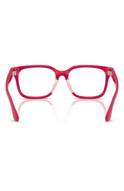 Burberry 49mm Rectangular Optical Glasses In Red