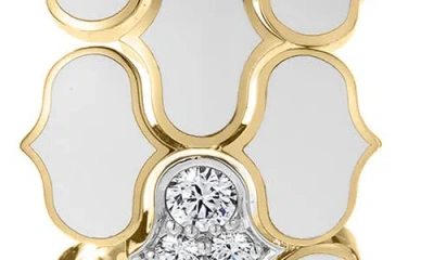 Roberto Coin Cobra Diamond Hoop Earrings In Gold