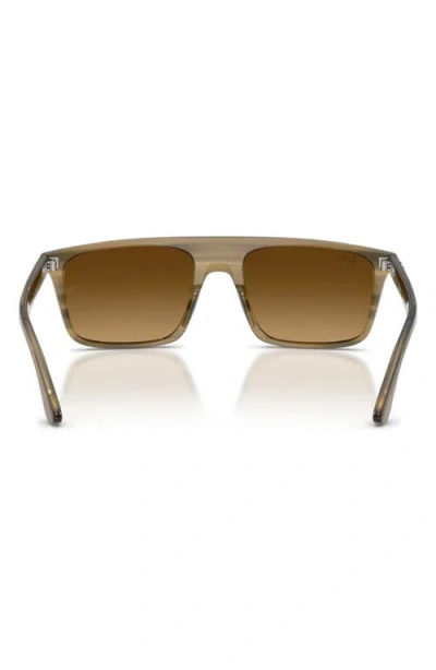 Ray Ban Ray-ban 57mm Gradient Square Sunglasses In Brown