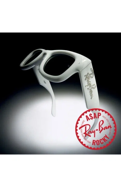 Ray Ban Ray-ban Wayfarer Puffer 47mm Small Square Sunglasses In White