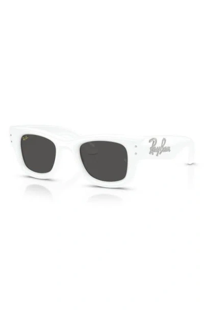 Ray Ban Ray-ban Wayfarer Puffer 47mm Small Square Sunglasses In White