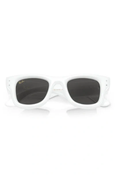 Ray Ban Ray-ban Wayfarer Puffer 47mm Small Square Sunglasses In White
