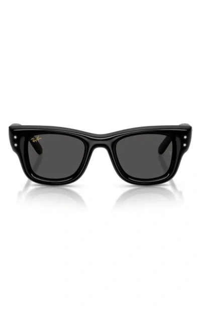 Ray Ban Ray-ban Wayfarer Puffer 47mm Small Square Sunglasses In Black