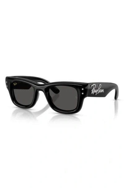 Ray Ban Ray-ban Wayfarer Puffer 47mm Small Square Sunglasses In Black