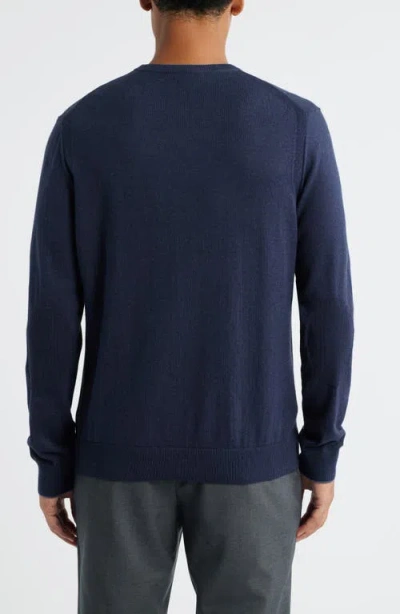 Jack Victor Grassi Crewneck Cotton & Cashmere Sweater In Blue