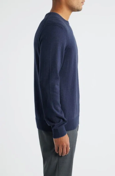 Jack Victor Grassi Crewneck Cotton & Cashmere Sweater In Blue