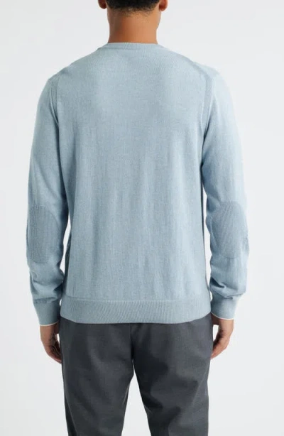Jack Victor Grassi Crewneck Cotton & Cashmere Sweater In Blue