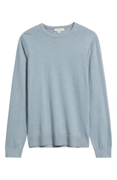 Jack Victor Grassi Crewneck Cotton & Cashmere Sweater In Blue