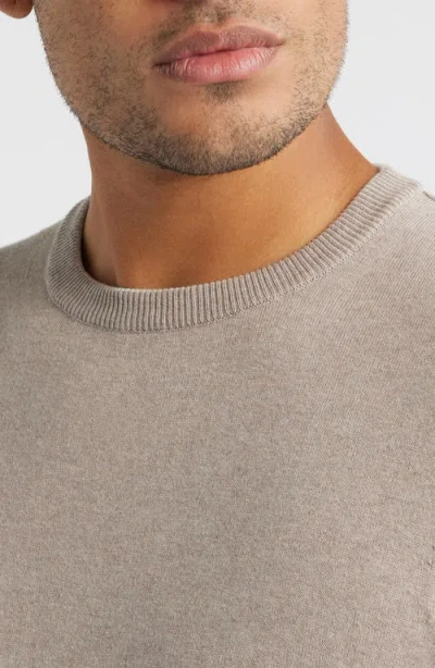 Jack Victor Grassi Crewneck Cotton & Cashmere Sweater In Brown